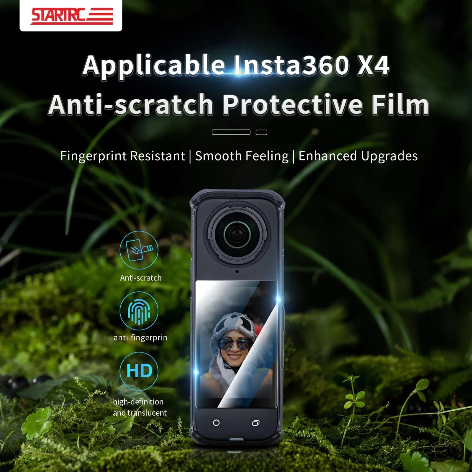 2-pack Tempered Glass Film for Insta360 X4 - Hd Quality
