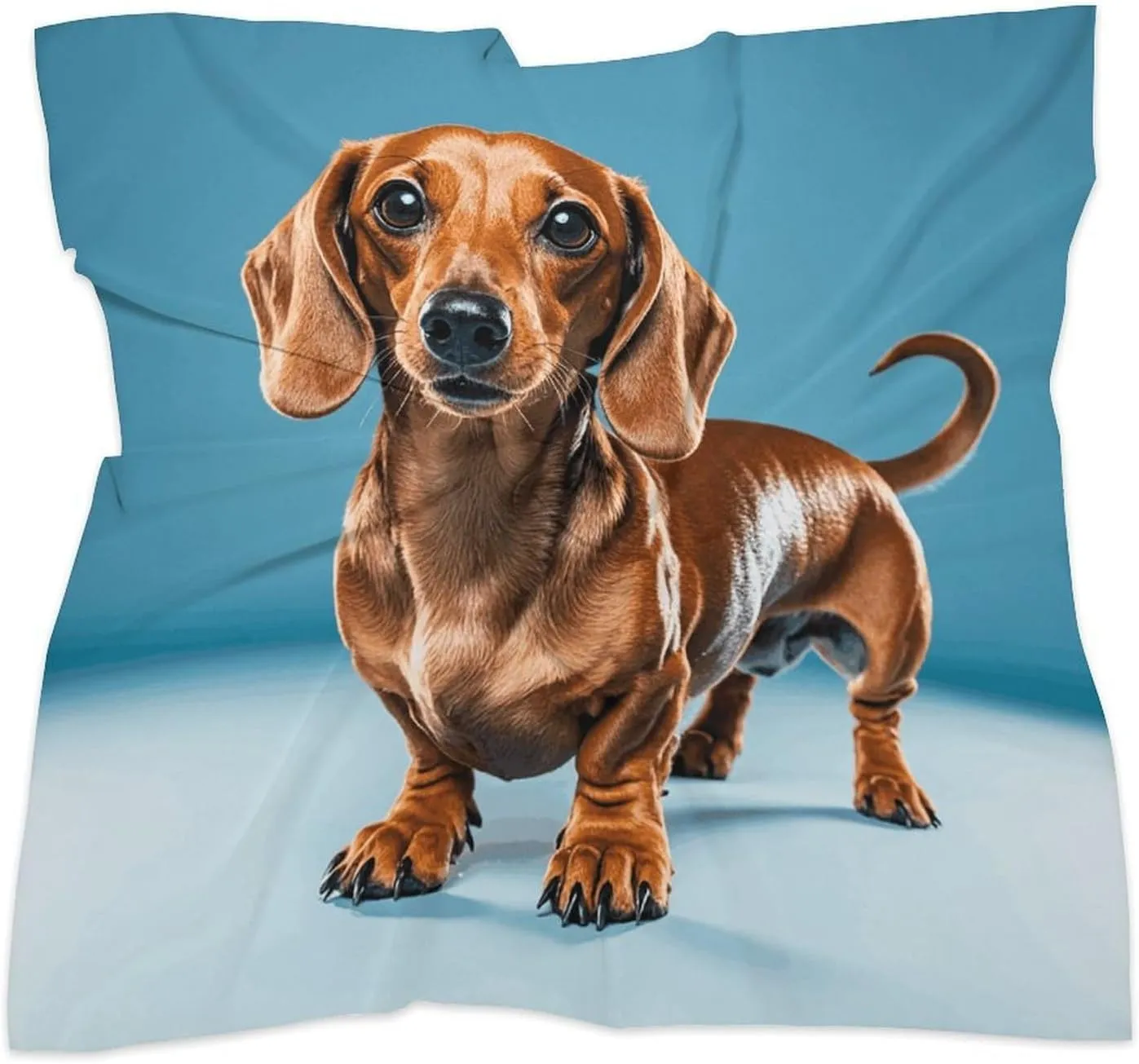 25" Silk Scarf Lightweight Satin Dachshund Weiner Pet Dog Head Scarf Fashion Neck Head Scarves Headband Silk Scarves for Women Men Boho Hair Wrap Kerchief Hair Bandanas Square Neckerchief