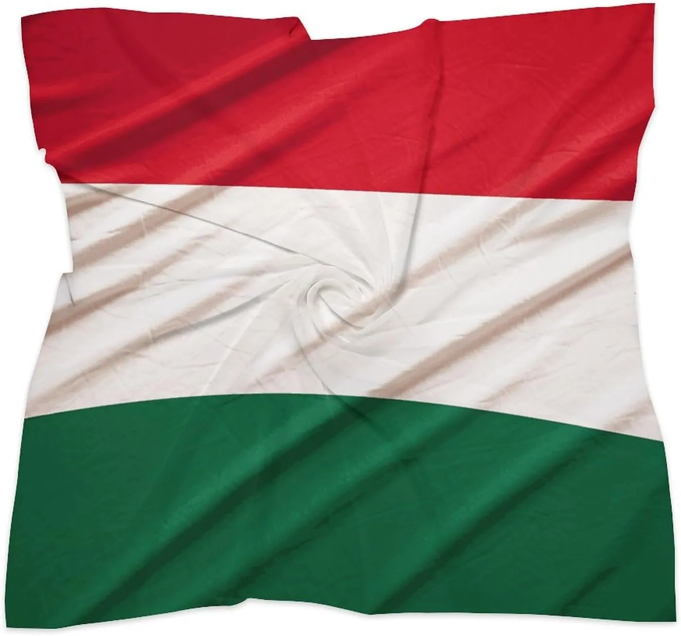 25" Silk Scarf Lightweight Satin Italy Flag Head Scarf Fashion Neck Head Scarves Headband Silk Scarves for Women Men Boho Hair Wrap Kerchief Hair Bandanas Square Neckerchief