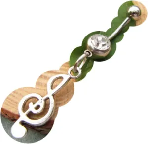 2Pcs Music Lover Musical Note Bellybutton Ring Belly Ring Belly Button Jewelry Navel Ring Body Jewelry