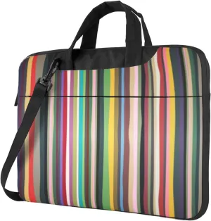 Abstract Colorful Striped Decorative Practical 13-15.6 Inch Laptop Bag For Man And Women, Computer Messenger Bag, Trendy Shoulder Strap Design
