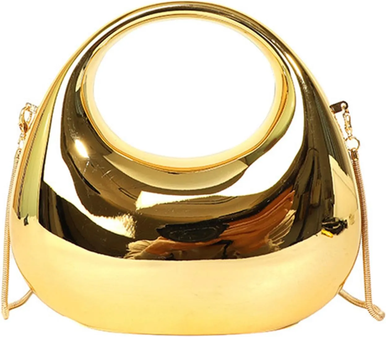 Acrylic Clutch Purse for Women Y2k Party Evening Bag Fashion Underarm Bag Round Shoulder Bag Prom Wedding Handbag