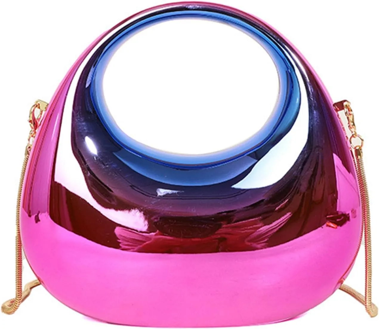 Acrylic Clutch Purse for Women Y2k Party Evening Bag Fashion Underarm Bag Round Shoulder Bag Prom Wedding Handbag