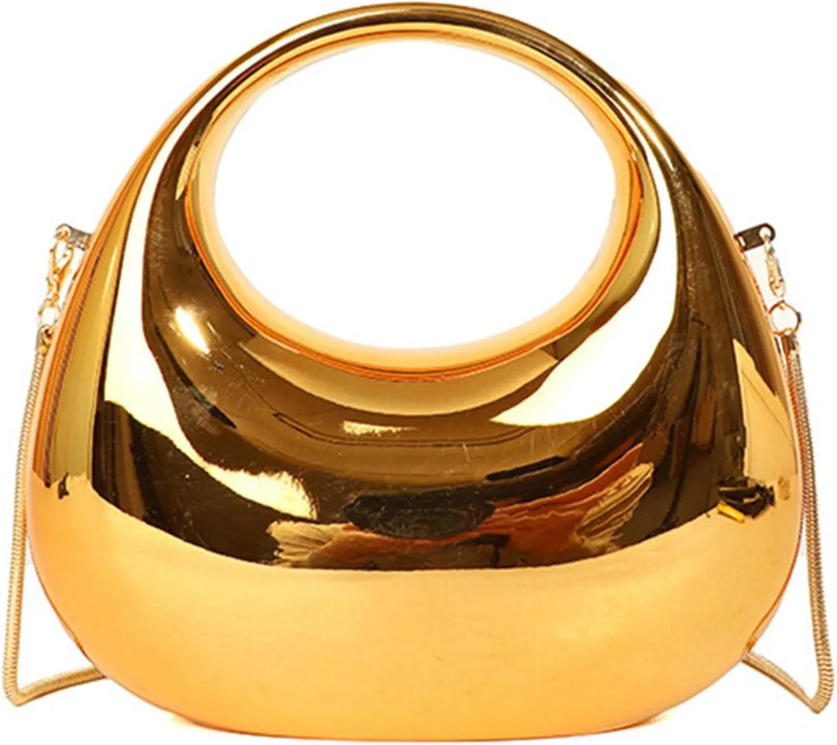 Acrylic Clutch Purse for Women Y2k Party Evening Bag Fashion Underarm Bag Round Shoulder Bag Prom Wedding Handbag