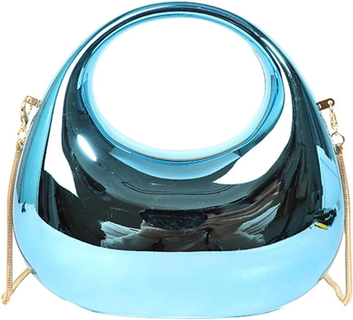 Acrylic Clutch Purse for Women Y2k Party Evening Bag Fashion Underarm Bag Round Shoulder Bag Prom Wedding Handbag