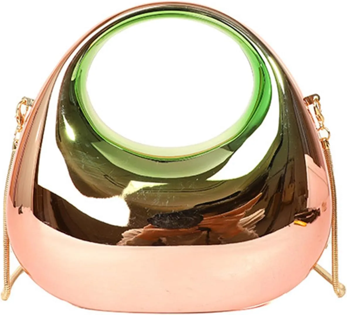 Acrylic Clutch Purse for Women Y2k Party Evening Bag Fashion Underarm Bag Round Shoulder Bag Prom Wedding Handbag