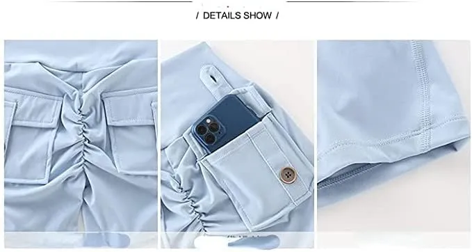Aesthetic Workout Shorts Womens Aesthetic Yoga Shorts with Pockets for Women Athletic Shorts for Women