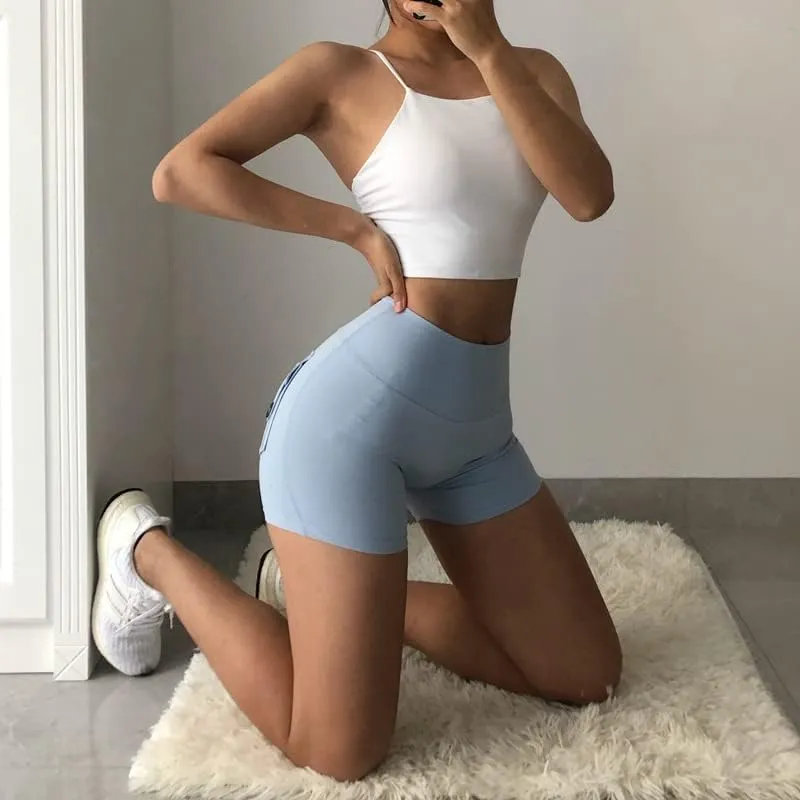 Aesthetic Workout Shorts Womens Aesthetic Yoga Shorts with Pockets for Women Athletic Shorts for Women