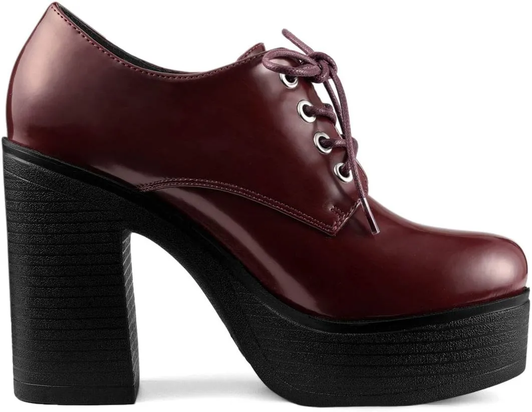 Allegra K Women's Platform Lace Up Chunky Heel Ankle Boots