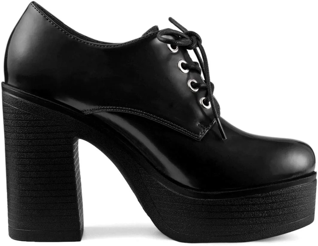 Allegra K Women's Platform Lace Up Chunky Heel Ankle Boots