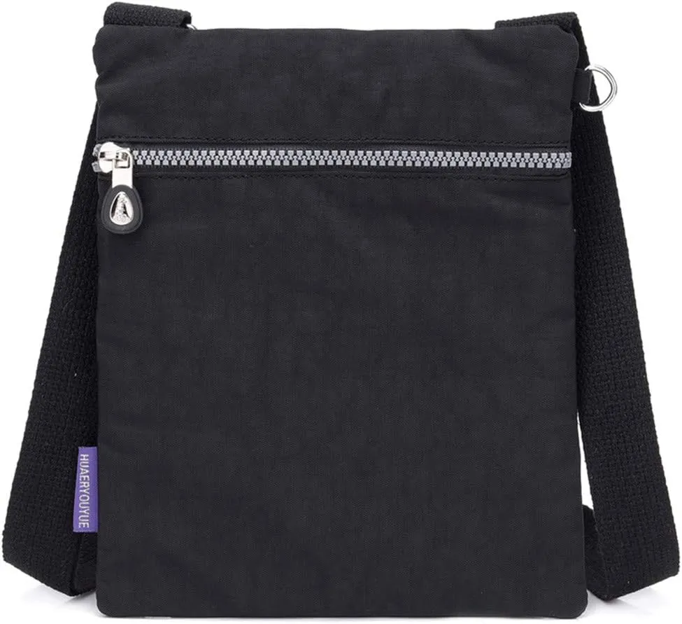 Anti Theft Crossbody Bags for Women Waterproof Nylon Crossbody Bags for Woman Trendy Temperament Clutch Purse(Black)