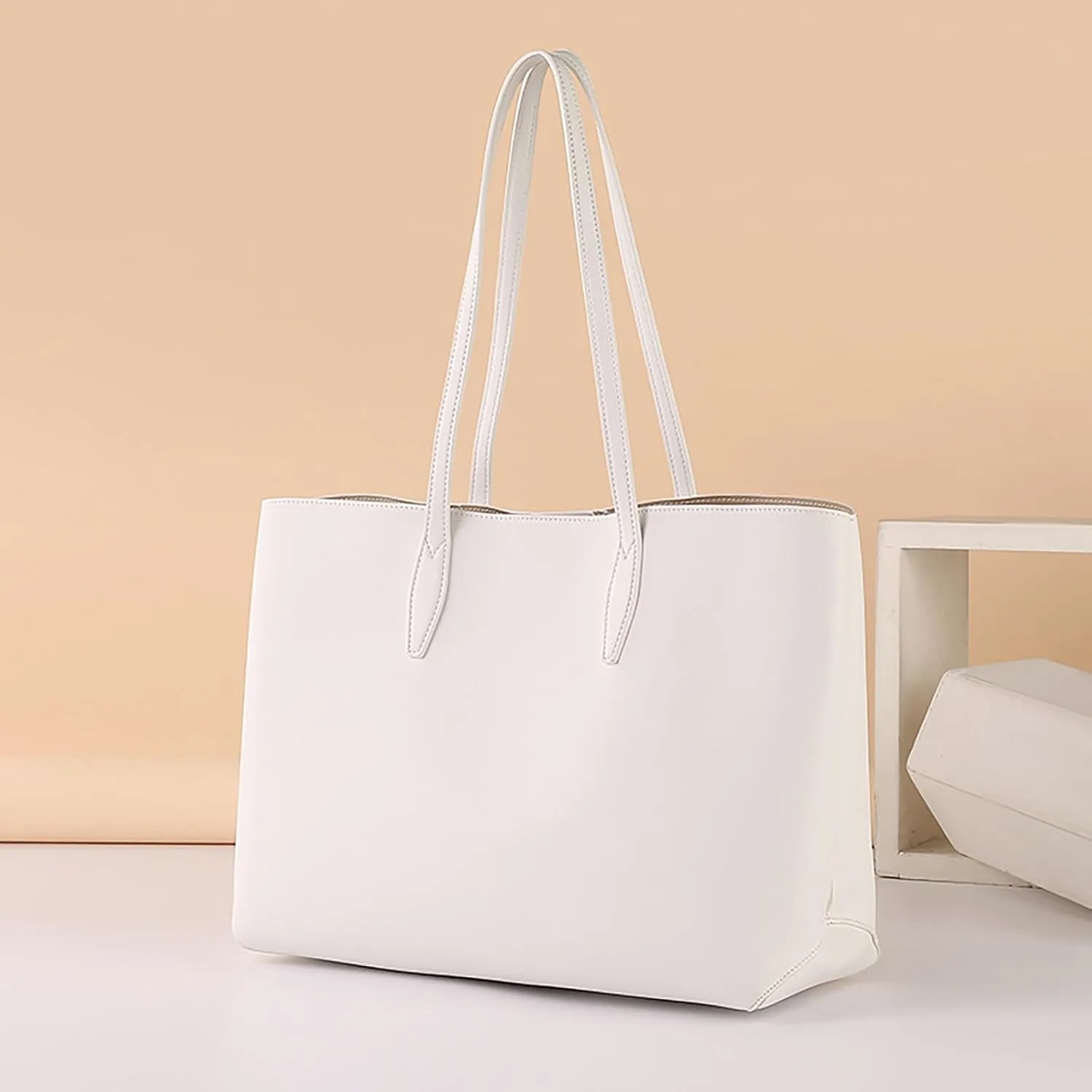 Bags New Foreign Trade Women's Bags Large Capacity Ladies Shoulder Bag Female Shoulder Bag for (White, One Size)