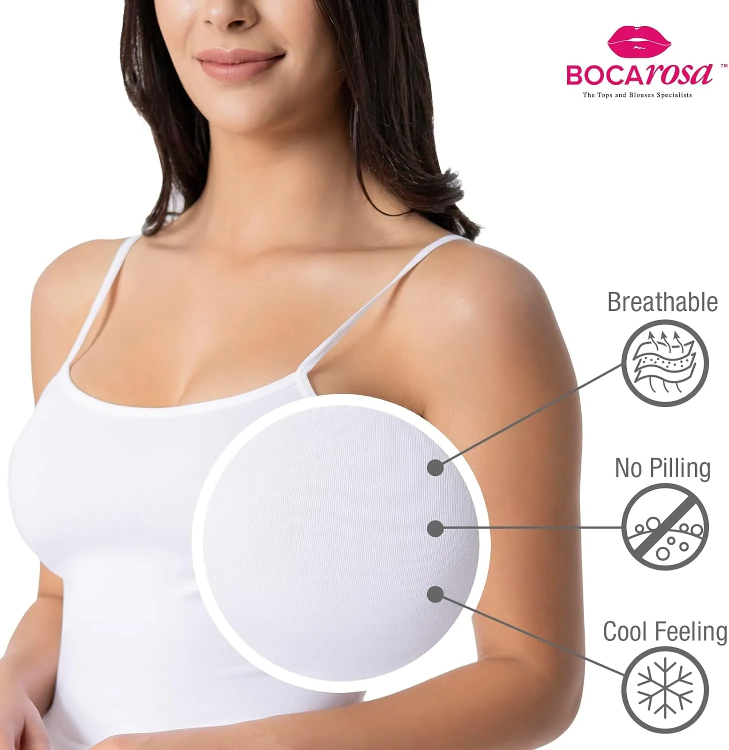 Basic Seamless Camisole - Women's Stretchy Nylon Span Tanks