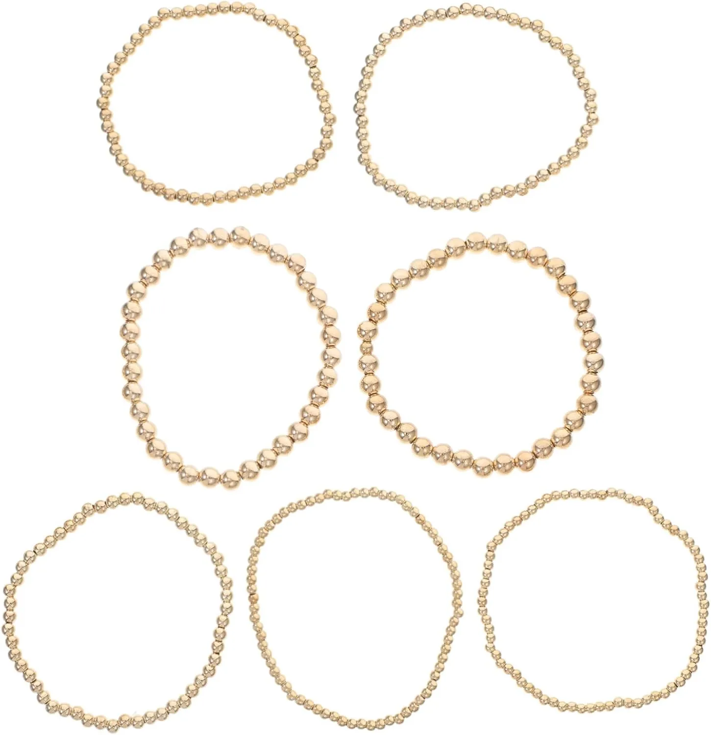 BESPORTBLE Gold Accessories for Women Stackable Bead Bracelets Boho Friendship Jewelry Stretch Bracelets Set Gold Jewelry