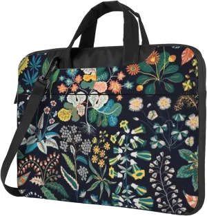Black Boho Practical 13-15.6 Inch Laptop Bag For Man And Women, Computer Messenger Bag, Trendy Shoulder Strap Design