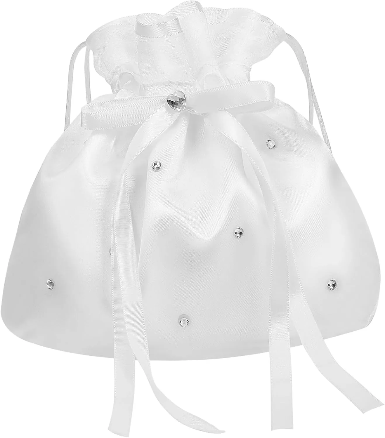 Bride Purse Wedding Handbag Drawstring Pouch for Wedding Clutch Purse for Women Formal