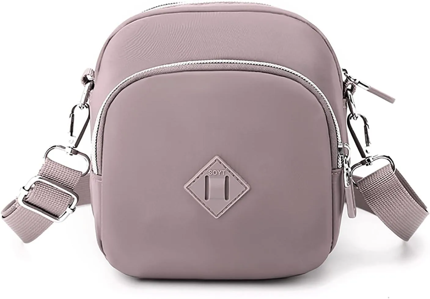 Casual Nylon Floral Shoulder Bag For Women Crossbody Bag Messenger Bags Sport Fanny Pack Shoulder Bags (Grey, One Size)