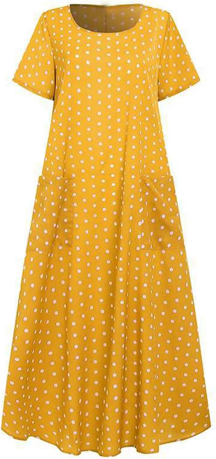 Casual Summer Dresses for Women 2025,Women's Beach Floral Printed Maxi Dress Flowy V Neck Loose Daily Vintage Dresses