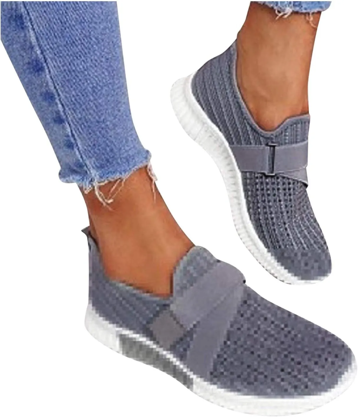 Cathalem Gym Shoes for Women Workout Memory Foam Walking Shoes Running Classic Slip On Athletic Tennis Sneakers