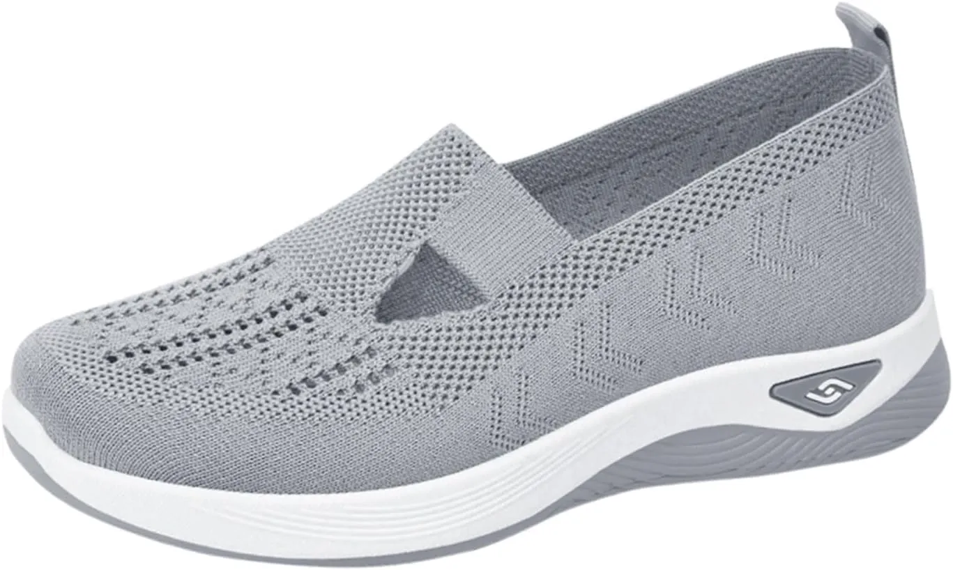 Cathalem Orthopedic Shoes for Women Walking Slip on Diabetic Foam Shoes Hands Free Slip in Sneakers Arch Support