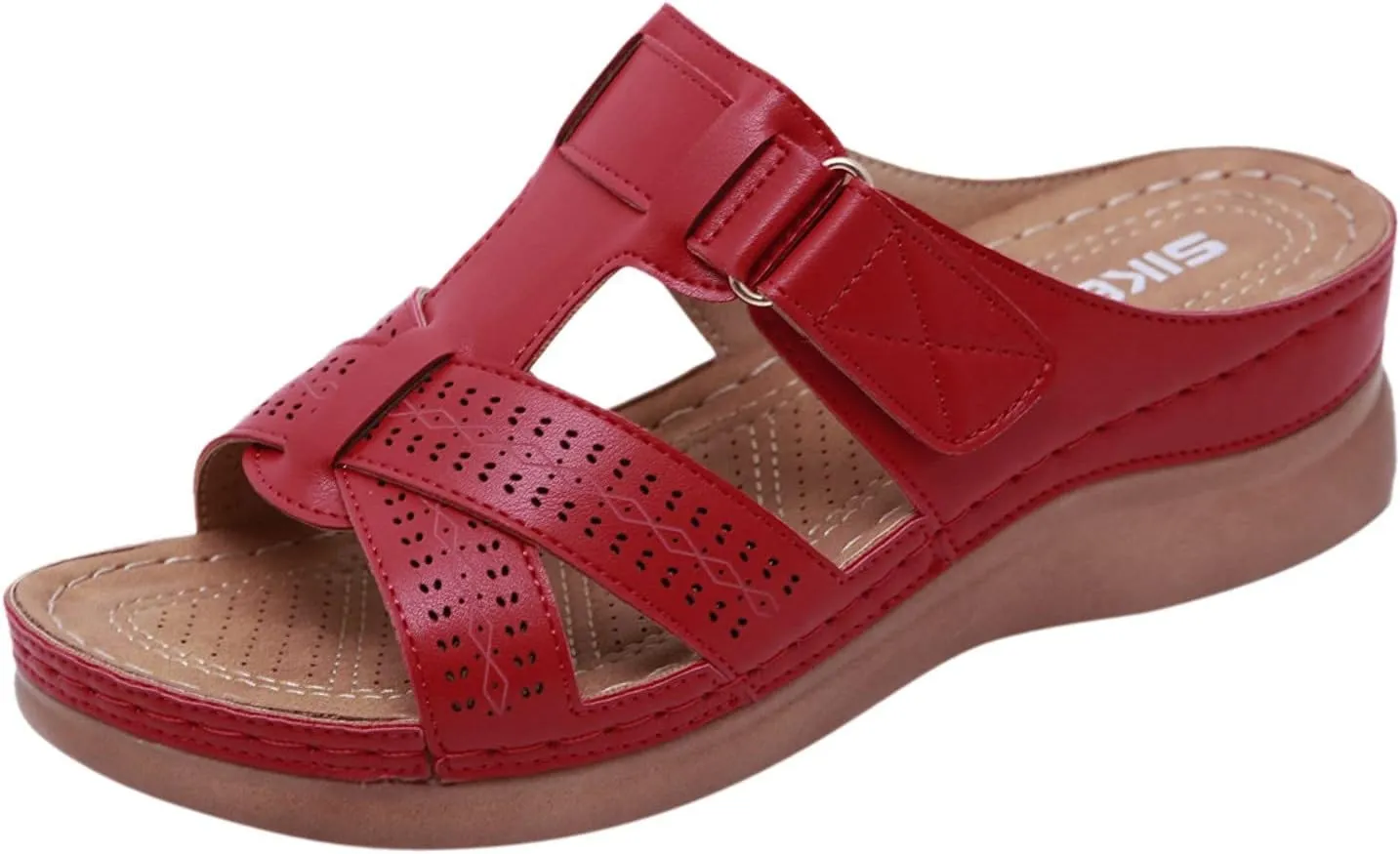Cathalem Sandals Women Comfortable Orthopedic Wedge Sandalias Women Slip on Platform Sandals