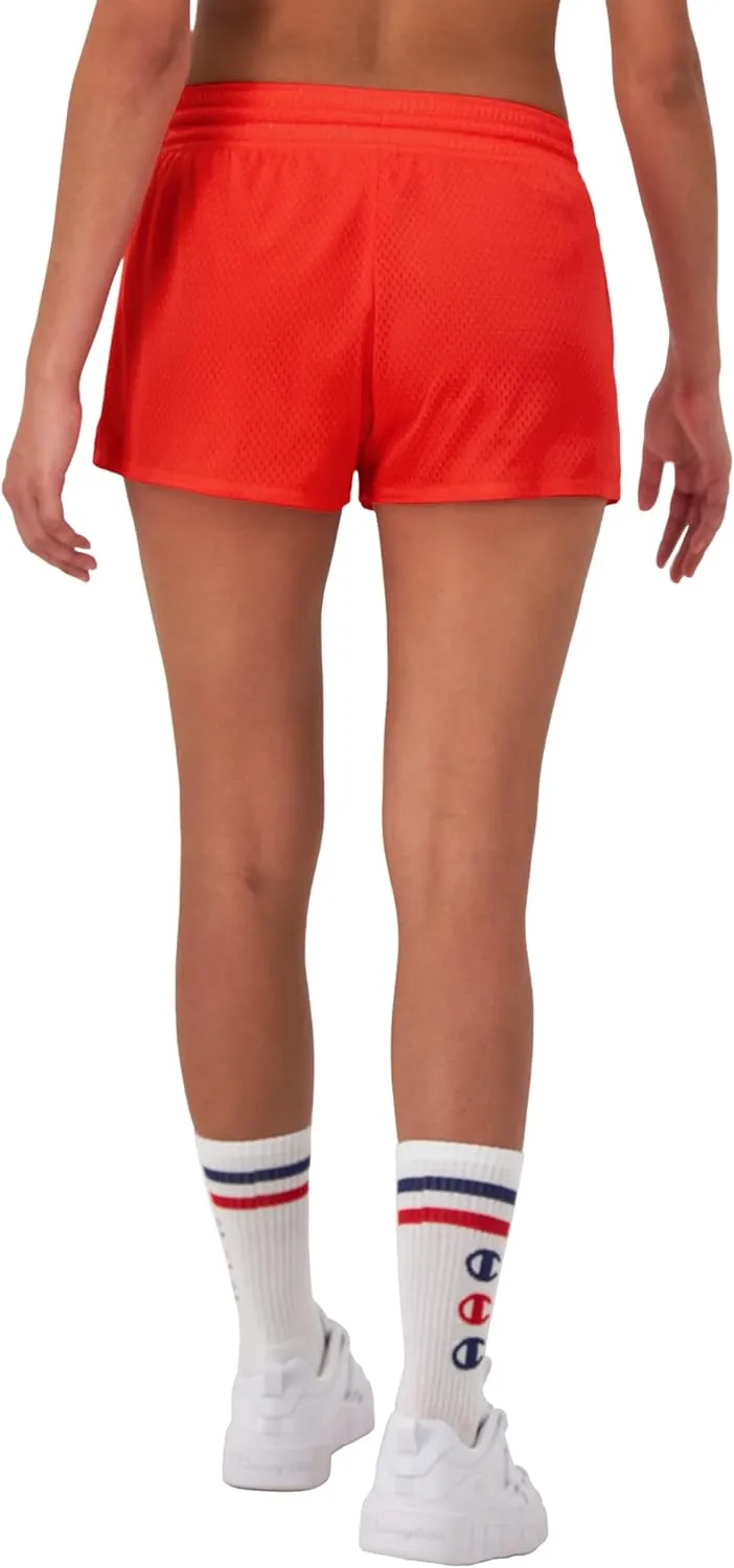 Champion Women's Mesh Shorts, Lightweight Gym Shorts, Mid-rise Workout Shorts for Women, 2.5"
