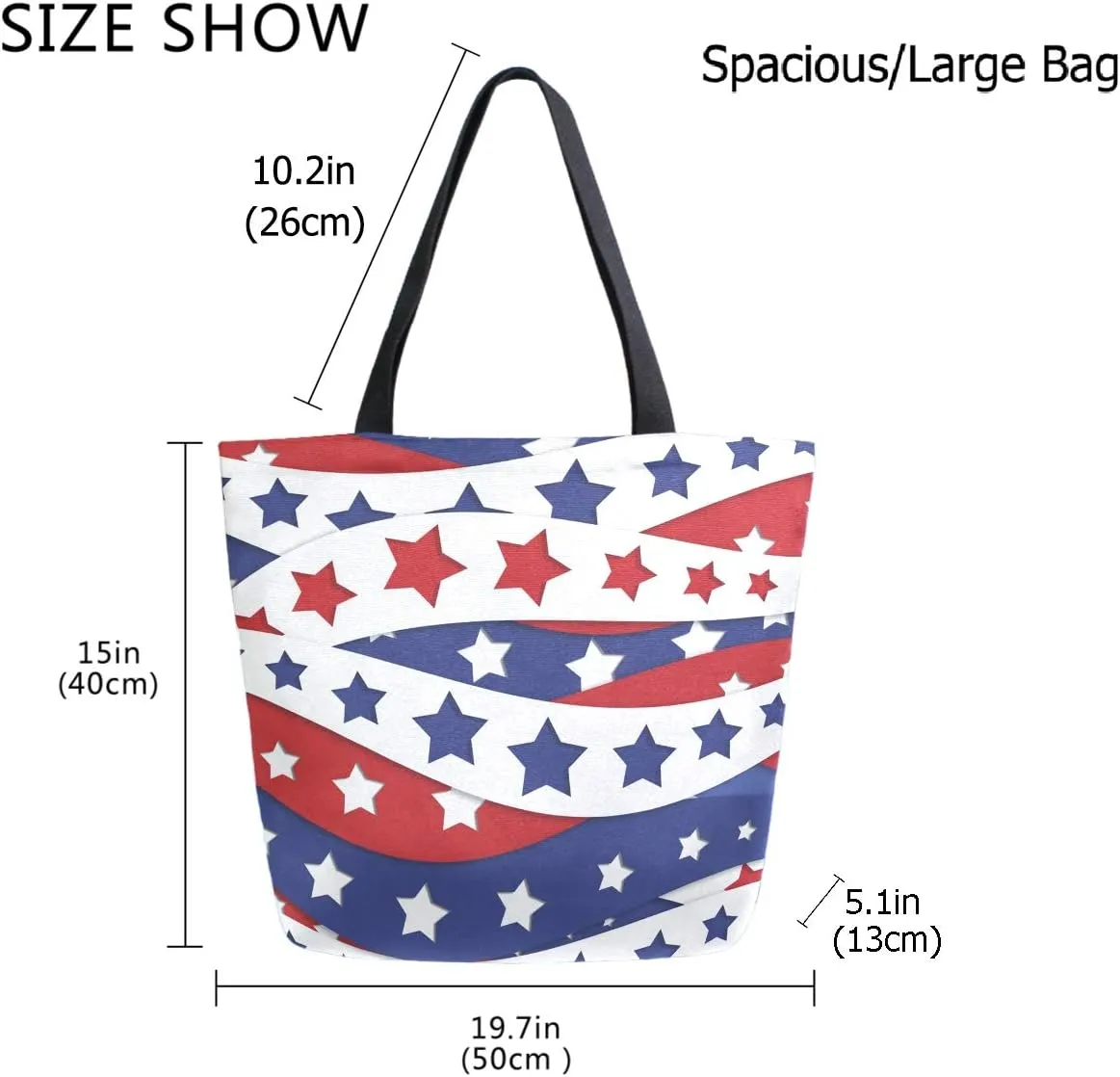 Chic Cute Fashion Style Pattern Extra Large Shoulder Tote Bag for Beach Travel Weekender Gym Grocery Shopping