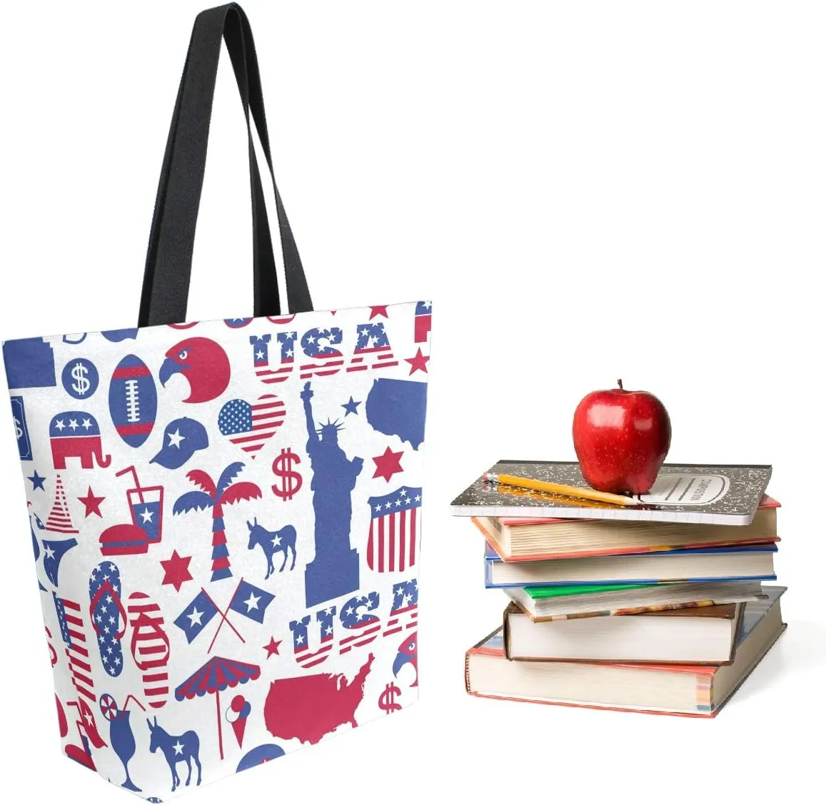 Chic Cute Fashion Style Pattern Extra Large Shoulder Tote Bag for Beach Travel Weekender Gym Grocery Shopping
