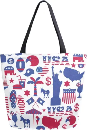 Chic Cute Fashion Style Pattern Extra Large Shoulder Tote Bag for Beach Travel Weekender Gym Grocery Shopping