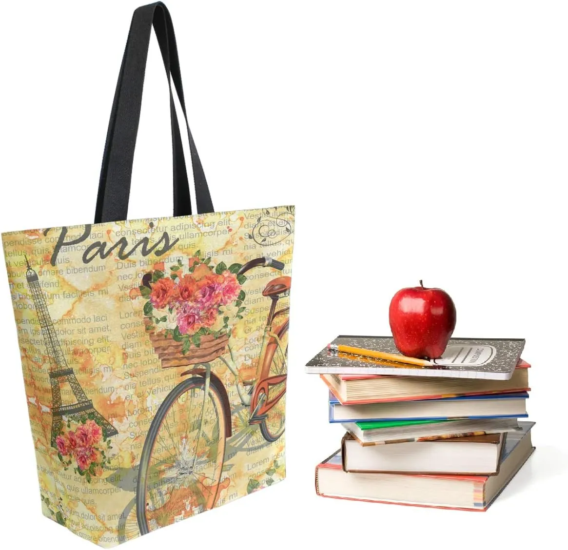 Chic Fashion Floral Pattern Extra Large Shoulder Tote Bag for Beach Travel Weekender Gym Grocery Shopping