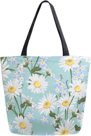 Chic Fashion Floral Pattern Extra Large Shoulder Tote Bag for Beach Travel Weekender Gym Grocery Shopping