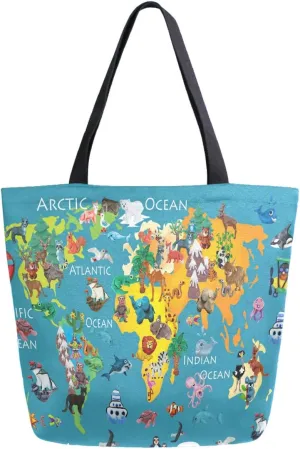 Chic Fashion Pattern Printed Extra Large Shoulder Tote Bag for Beach Travel Weekender Gym Grocery Shopping