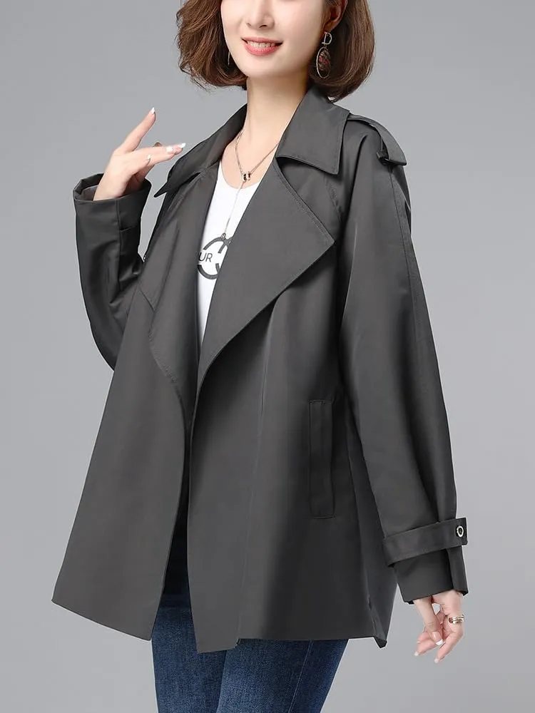 CHONG FENG XIA Women's Spring and Autumn Trench Coat Thin Coat