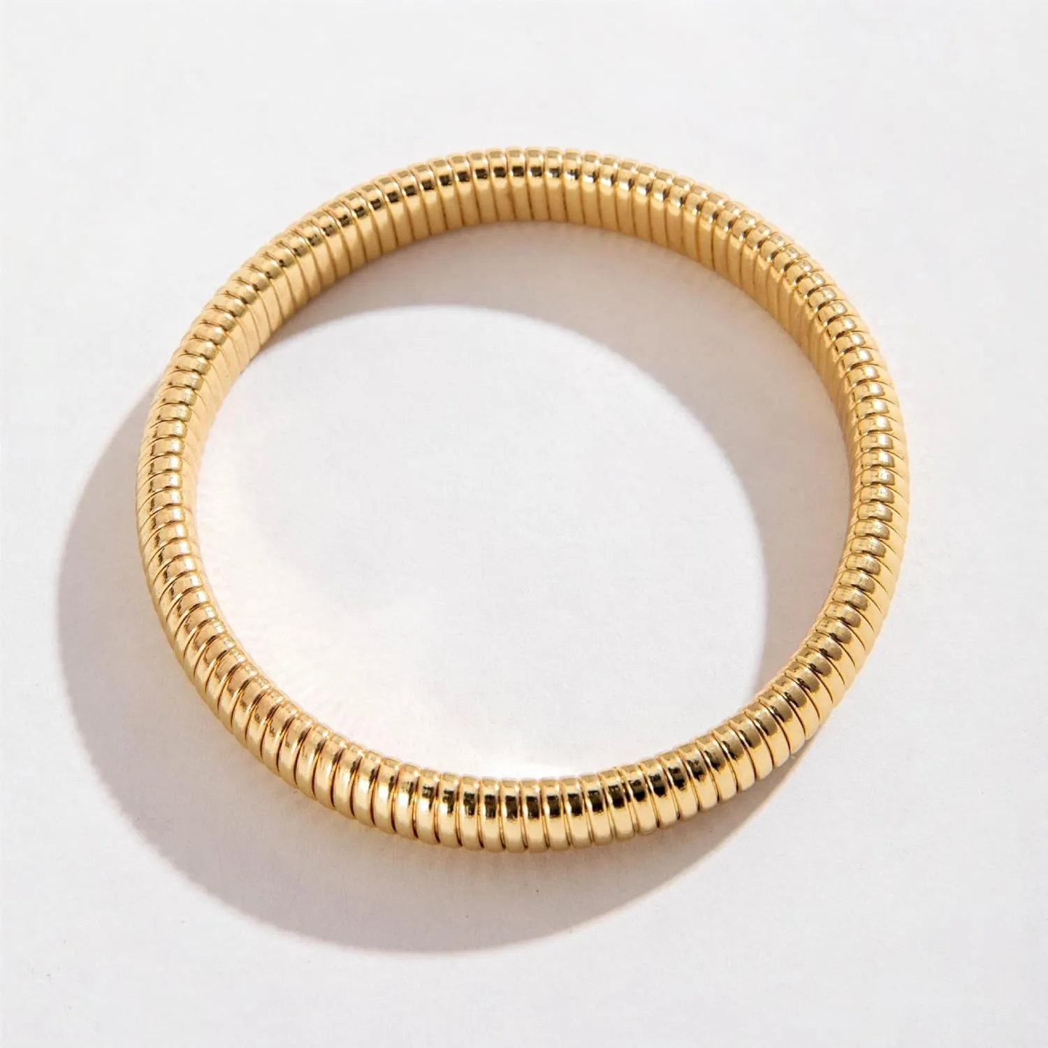 Chunky Bangle Bracelets Coil Stackable Snake Chain Bracelet Interlocking Layered Wrap Bangle Bracelets