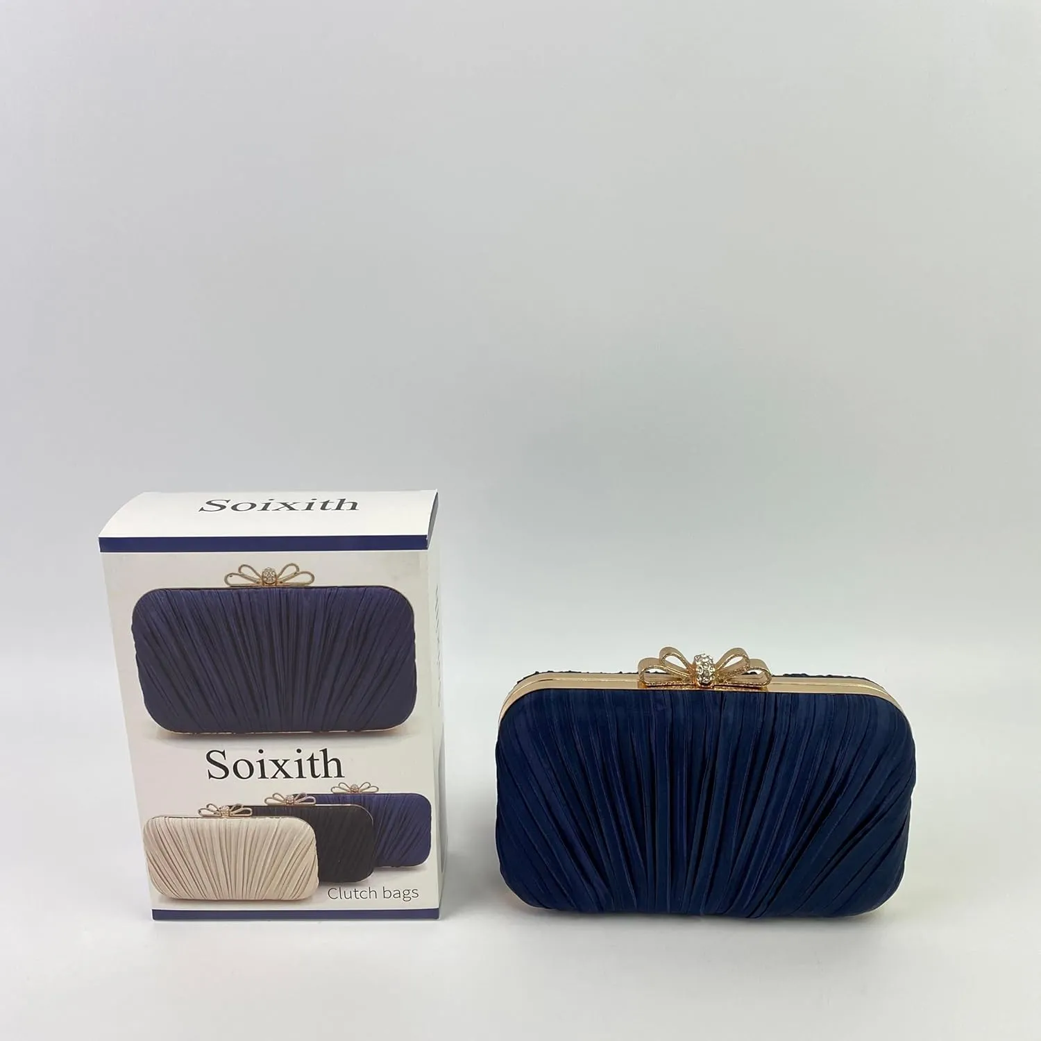 Clutch bags,Clutch Evening Bag Elegant Pleated Satin Formal Handbag Simple Classy Purse for Women