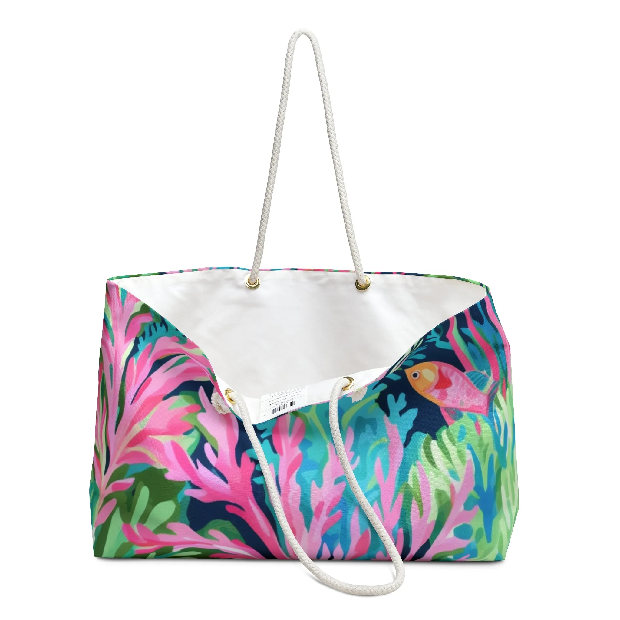 Colorful Coral Reef Beach Bag