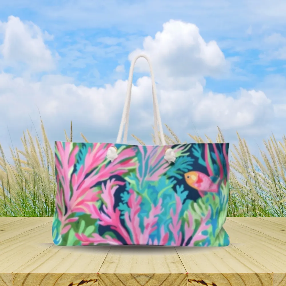 Colorful Coral Reef Beach Bag