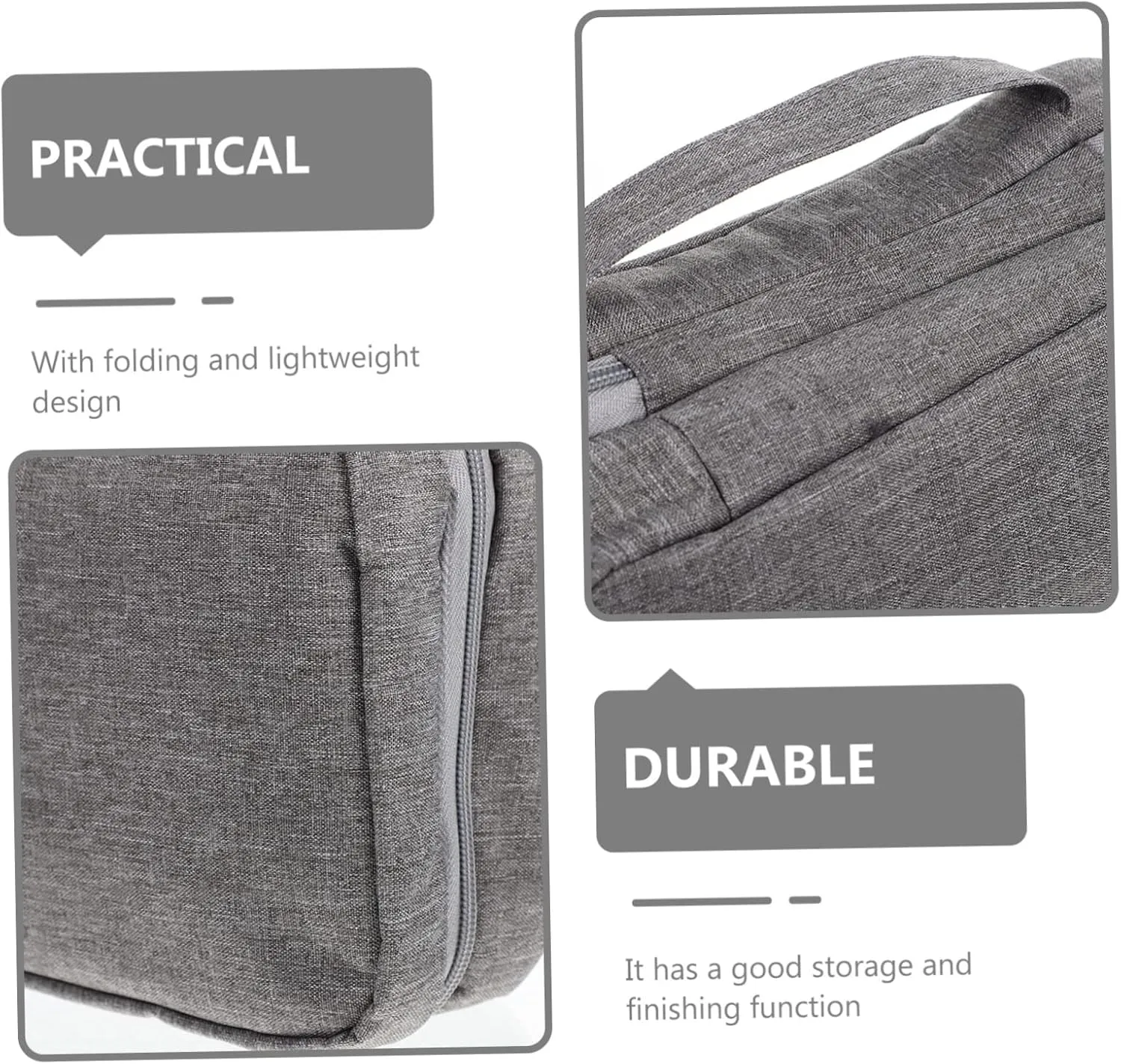 Convenient Makeup Bag Travel Cosmetic Bag Zipper Bag Stylish Hanging Pouch for Men Sturdy Polyester
