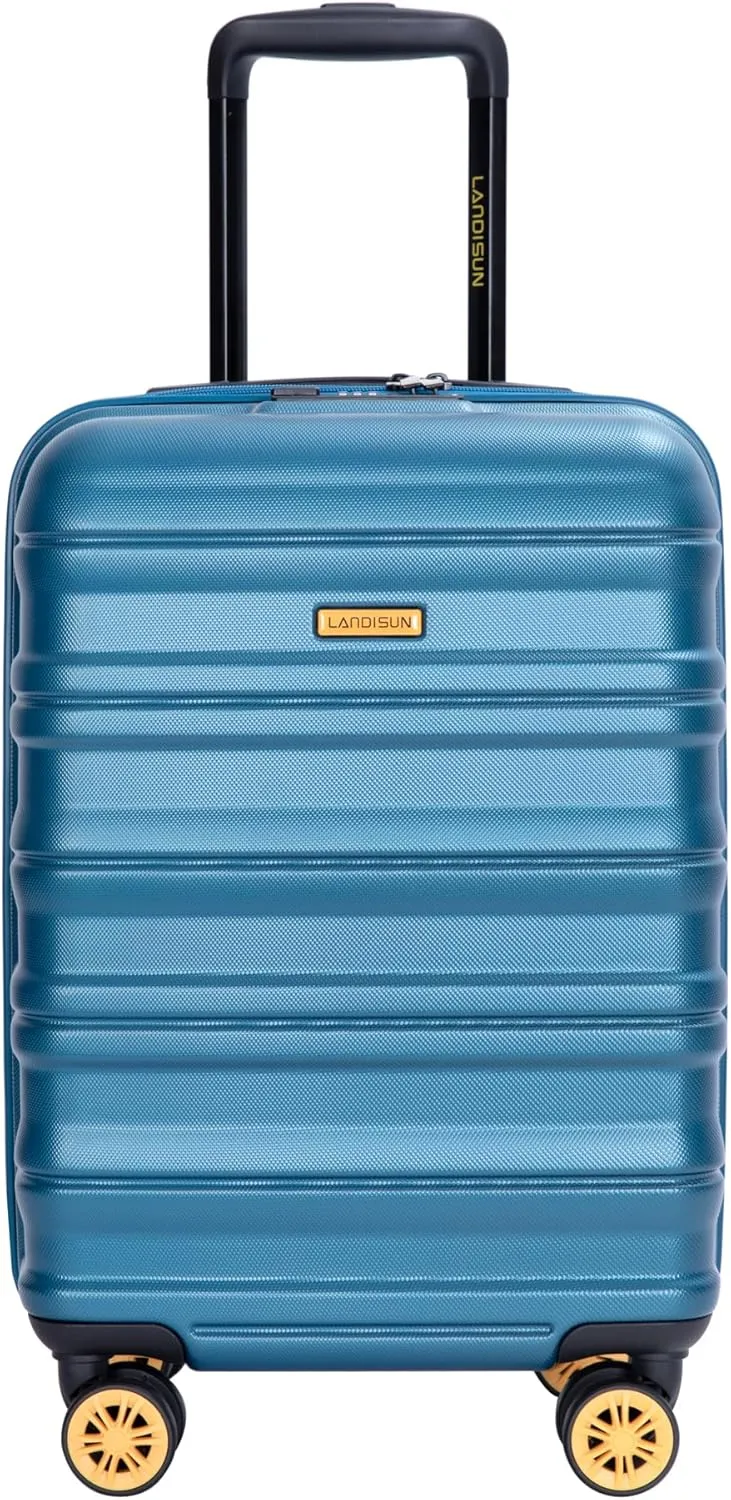 Convenient Travel with TSA Carry On Luggage, 18.5" Hard Shell Suitcase, Durable Spinner Wheels, Blue