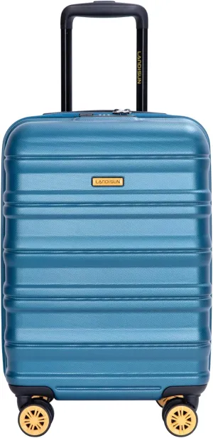 Convenient Travel with TSA Carry On Luggage, 18.5" Hard Shell Suitcase, Durable Spinner Wheels, Blue