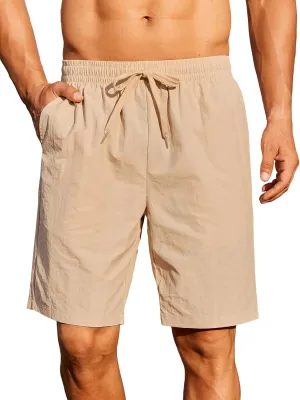 COOFANDY Mens Casual Shorts Summer Beach Elastic Waist Drawstring Shorts Lightweight Quicky Dry Vacation Shorts