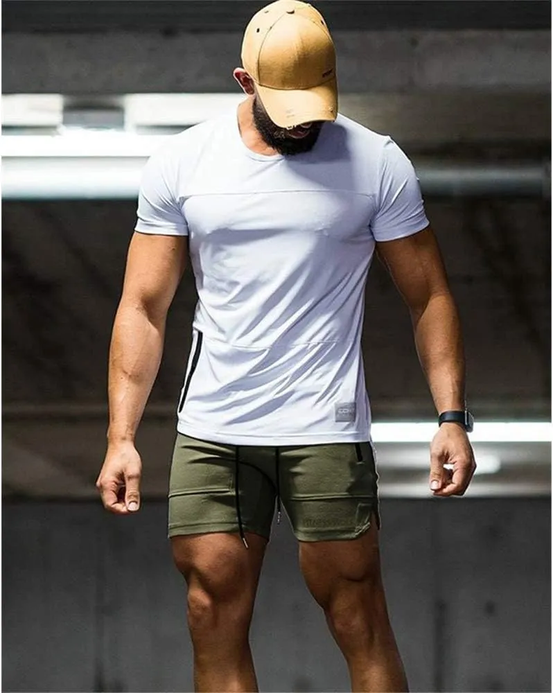COOFANDY Men's Gym Workout Shorts Athletic Training Shorts Fitted Weightlifting Bodybuilding Shorts with Zipper Pockets