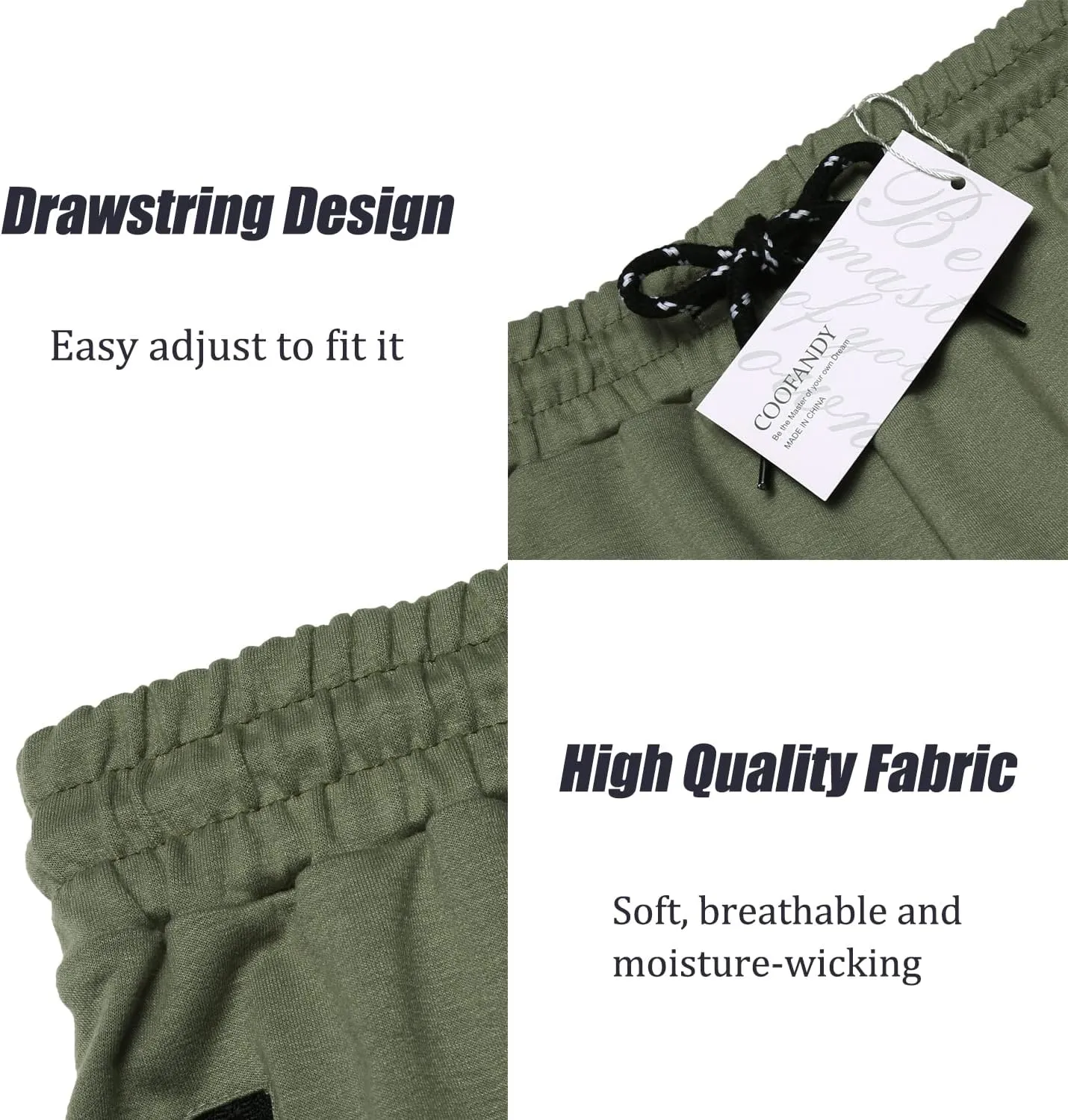 COOFANDY Men's Gym Workout Shorts Athletic Training Shorts Fitted Weightlifting Bodybuilding Shorts with Zipper Pockets