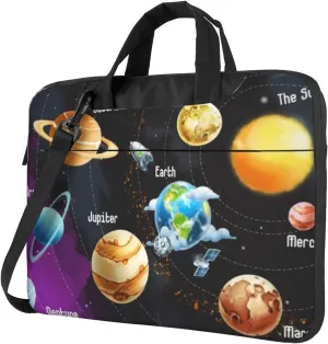 Cool Planet Galaxy Practical 13-15.6 Inch Laptop Bag For Man And Women, Computer Messenger Bag, Trendy Shoulder Strap Design