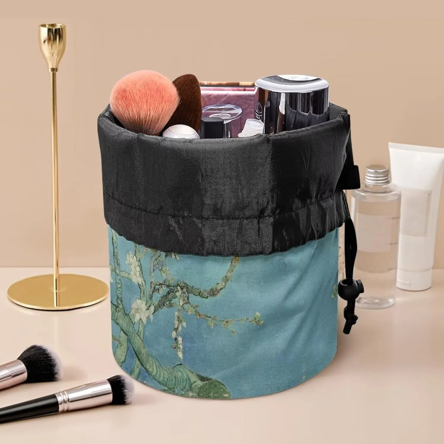 Cosmetic Bag Makeup Bag for Women - Makeup Travel Case, Elegant and Convenient for Travel Essentials Blue