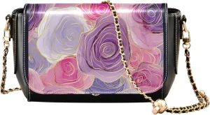 Creative Modern Design Alcohol Crossbody Bags for Women Black Shoulder Leather Bags Wallet Satchel with Chain Strap