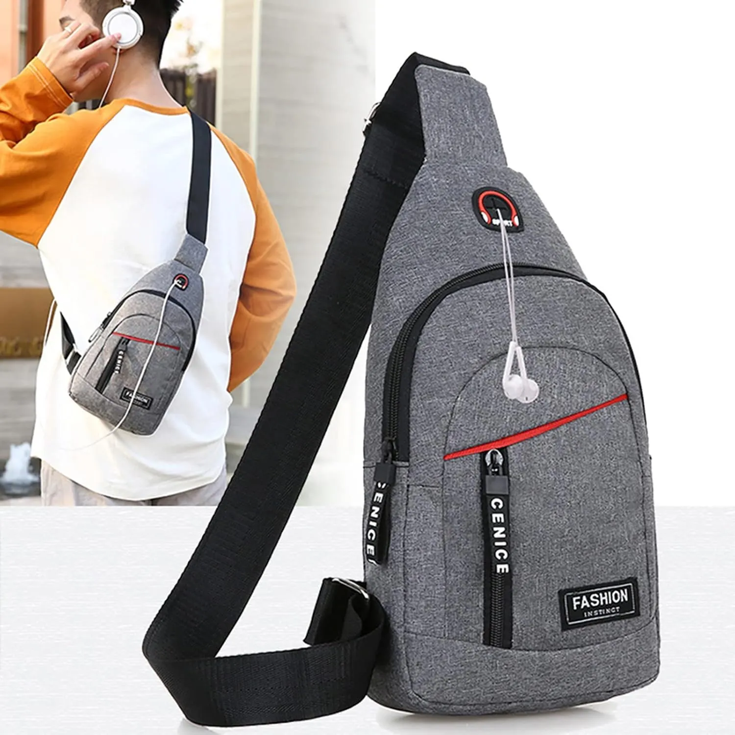 Crossbody Bags for Women Men 2025 New Men's Chest Bag Large Capacity Multifunctional Outdoor Shoulder Bag