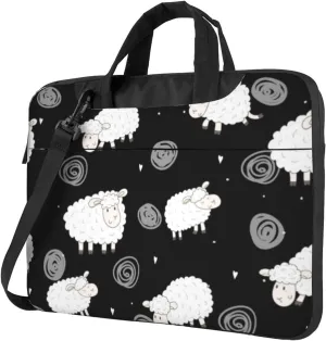 Cute Animal Sheep Practical 13-15.6 Inch Laptop Bag For Man And Women, Computer Messenger Bag, Trendy Shoulder Strap Design