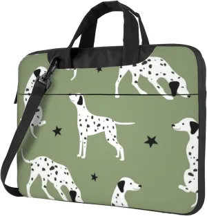 Cute Dalmatian Practical 13-15.6 Inch Laptop Bag For Man And Women, Computer Messenger Bag, Trendy Shoulder Strap Design