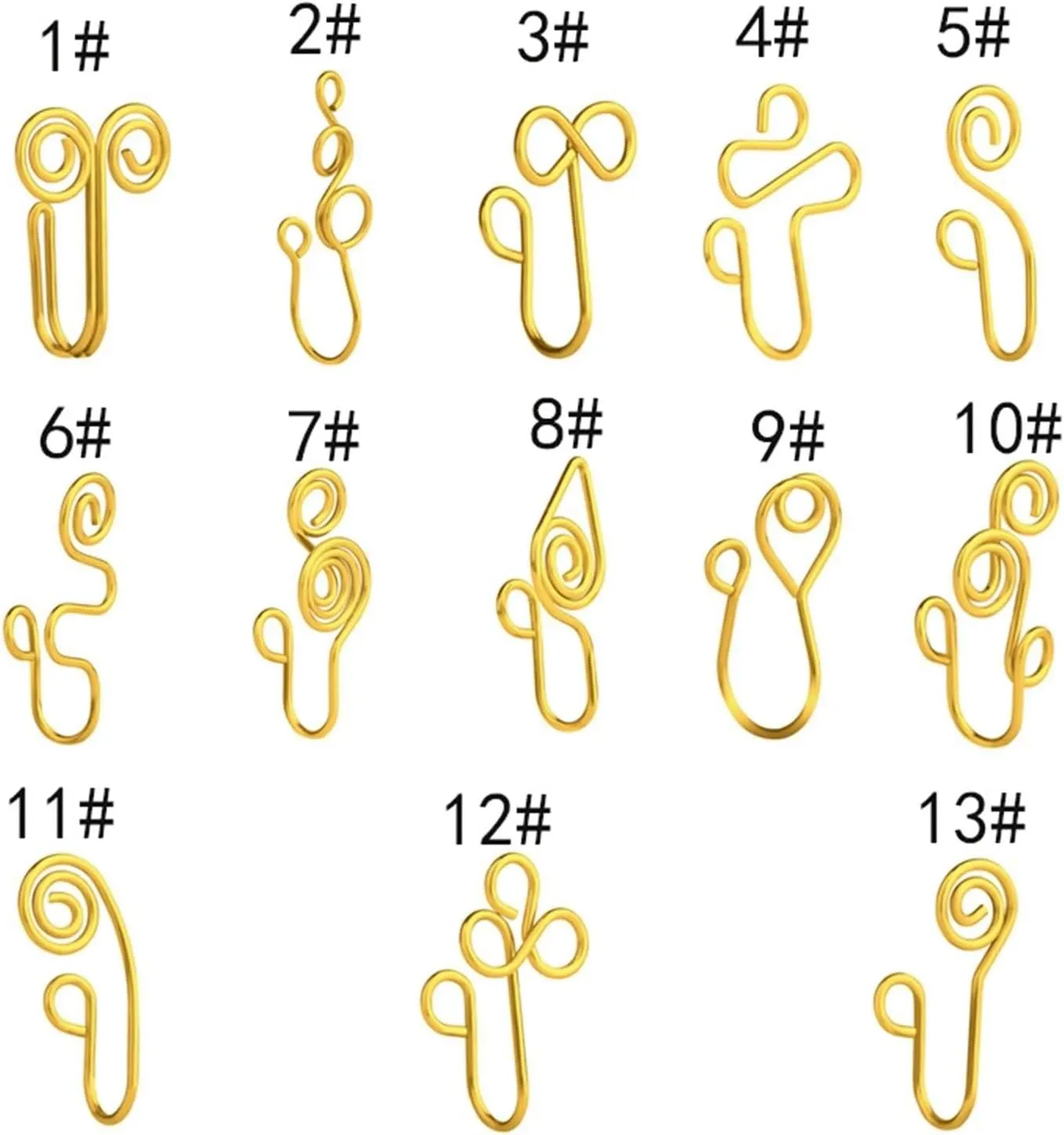Cute Jewelry, Nose Rings Surgical Steel Variety U Shape Fake Piercing for Women Man Jewelry Gifts